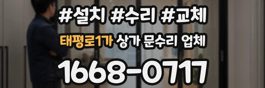 태평로1가 상가 문수리 업체