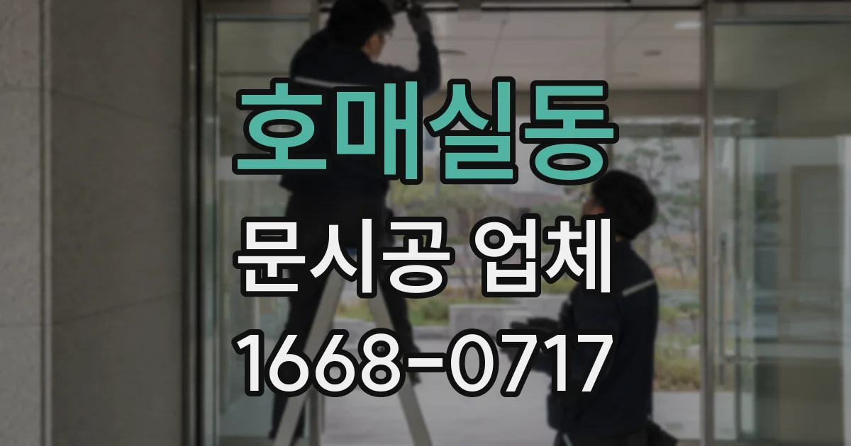 호매실동 문시공 업체