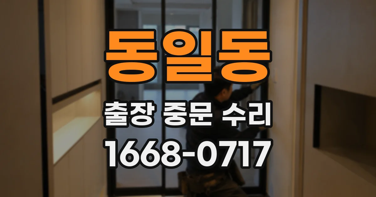 동일동 출장 중문 수리
