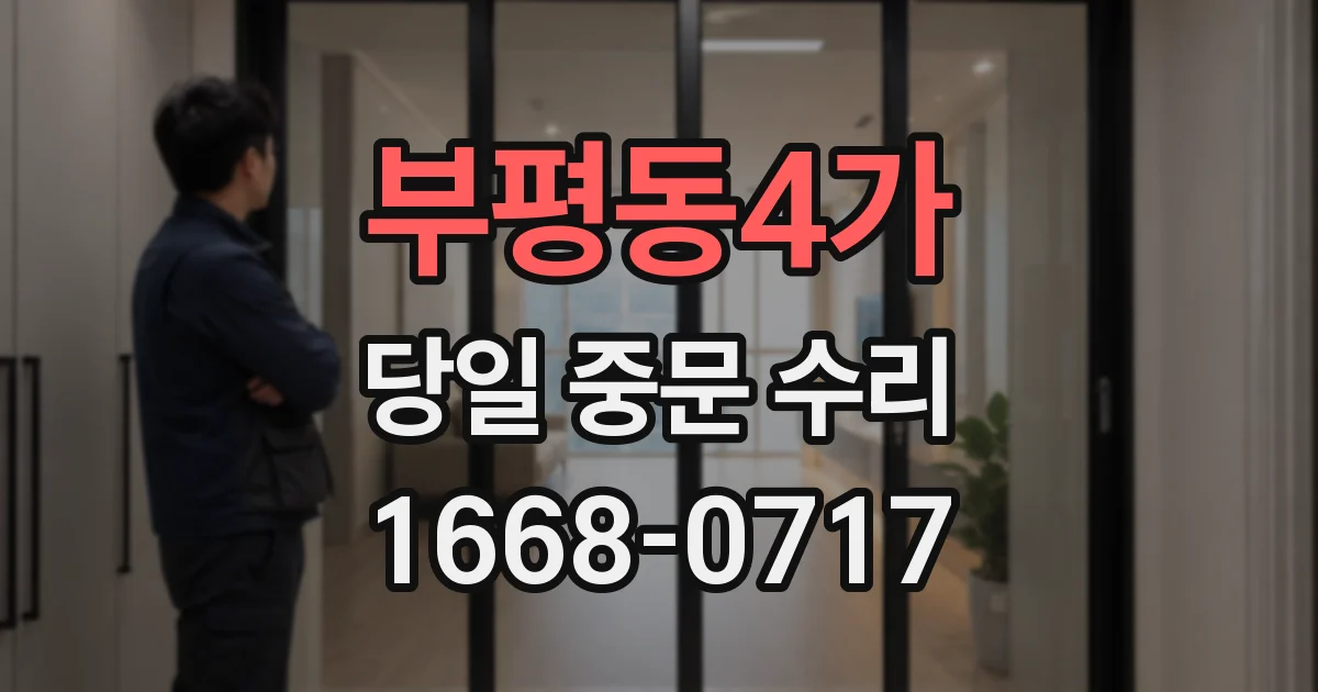 부평동4가 당일 중문 수리