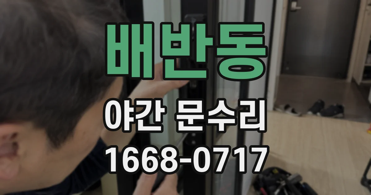 배반동 야간 문수리