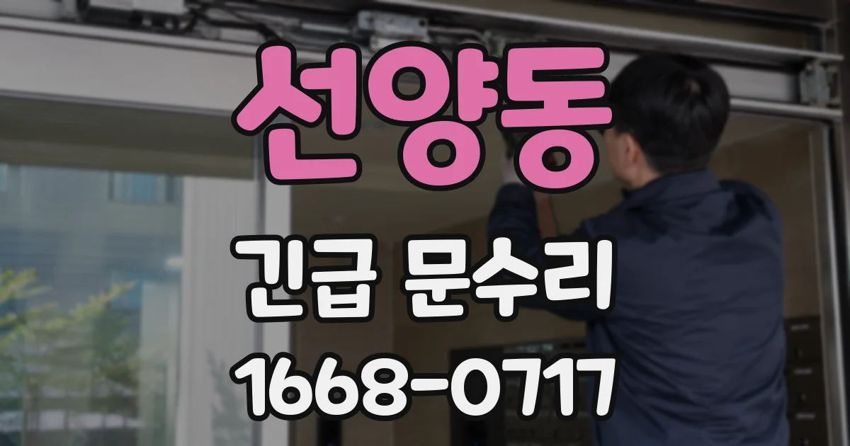 선양동 긴급 문수리