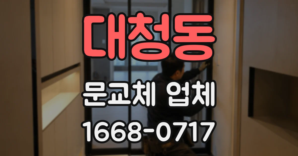대청동 문교체 업체