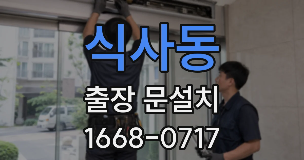 식사동 출장 문설치