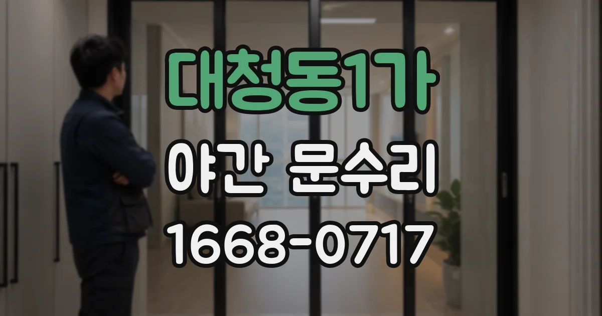 대청동1가 야간 문수리