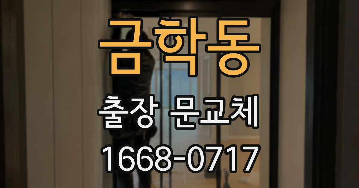 금학동 출장 문교체