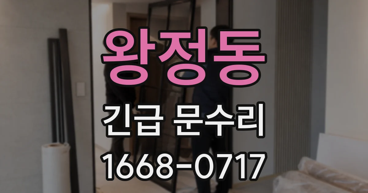 왕정동 긴급 문수리