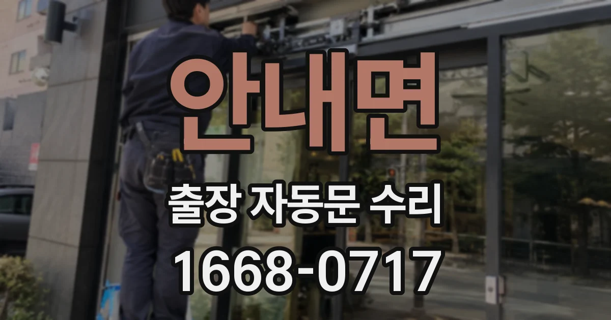 안내면 출장 자동문 수리