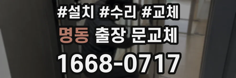 명동 출장 문교체