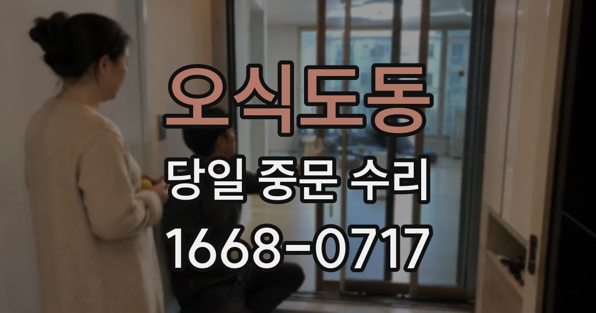 오식도동 당일 중문 수리