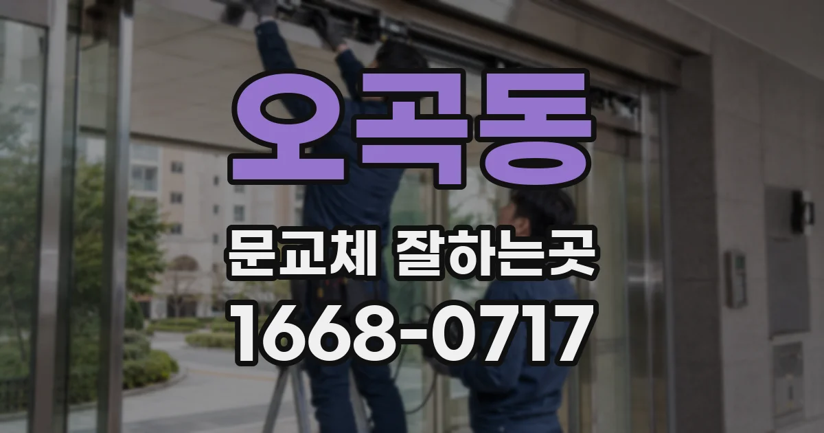 오곡동 문교체 잘하는곳