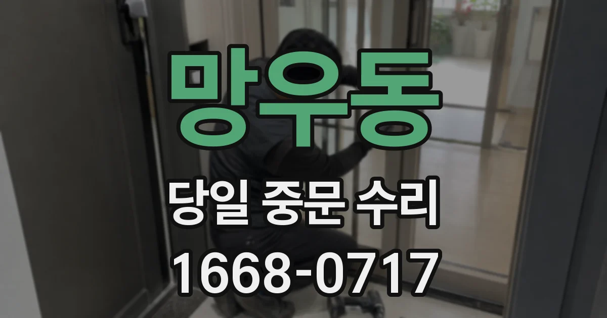 망우동 당일 중문 수리