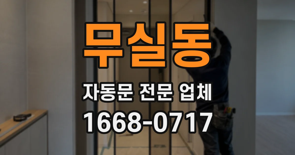 무실동 자동문 전문 업체