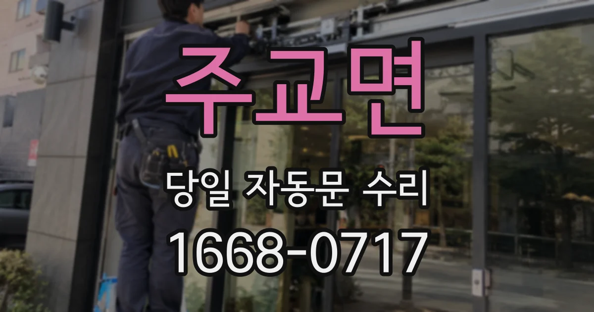 주교면 당일 자동문 수리