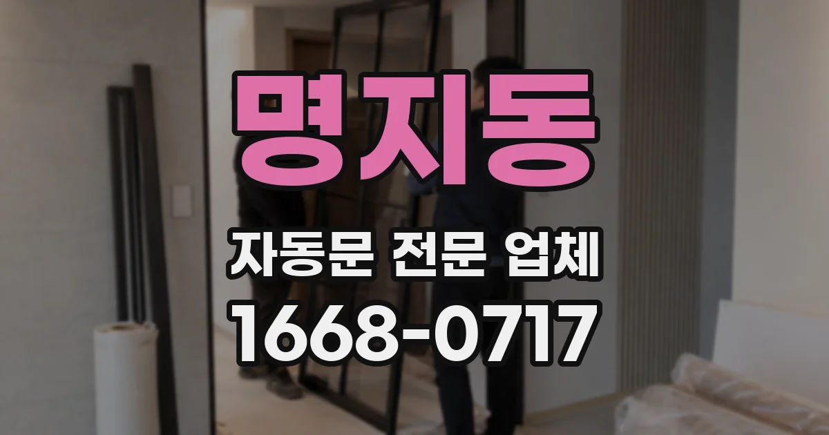 명지동 자동문 전문 업체