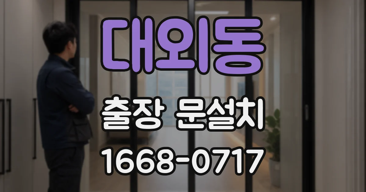 대외동 출장 문설치