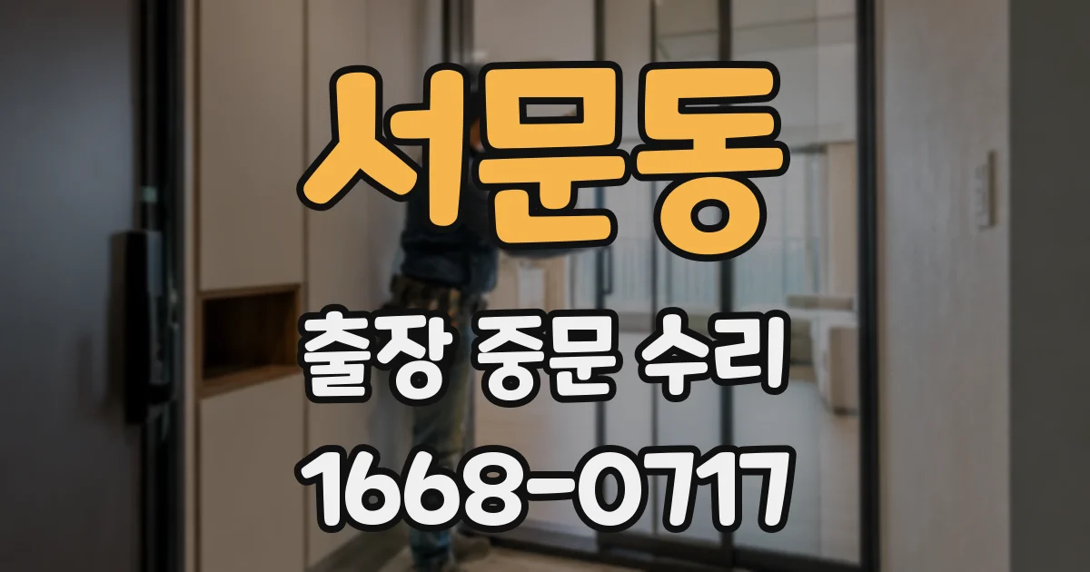 서문동 출장 중문 수리