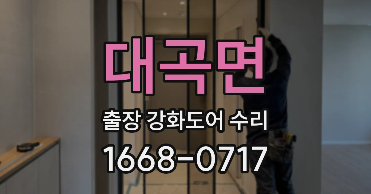 대곡면 출장 강화도어 수리
