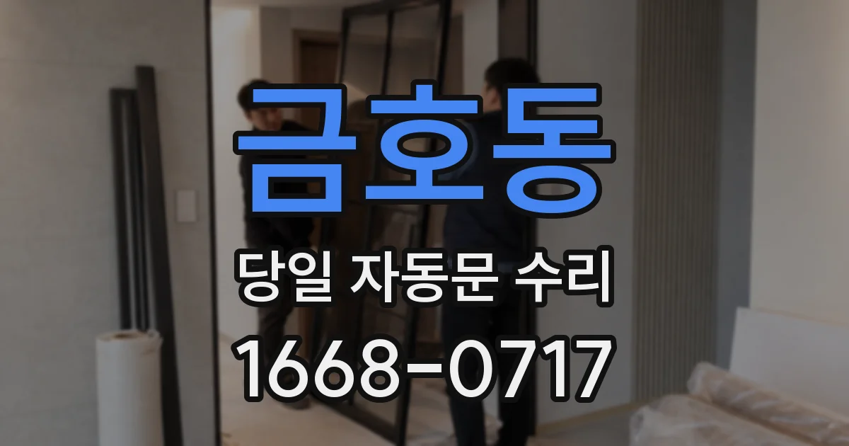금호동 당일 자동문 수리