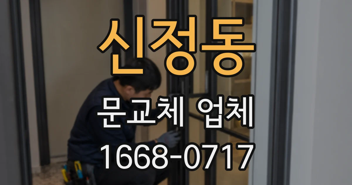 신정동 문교체 업체