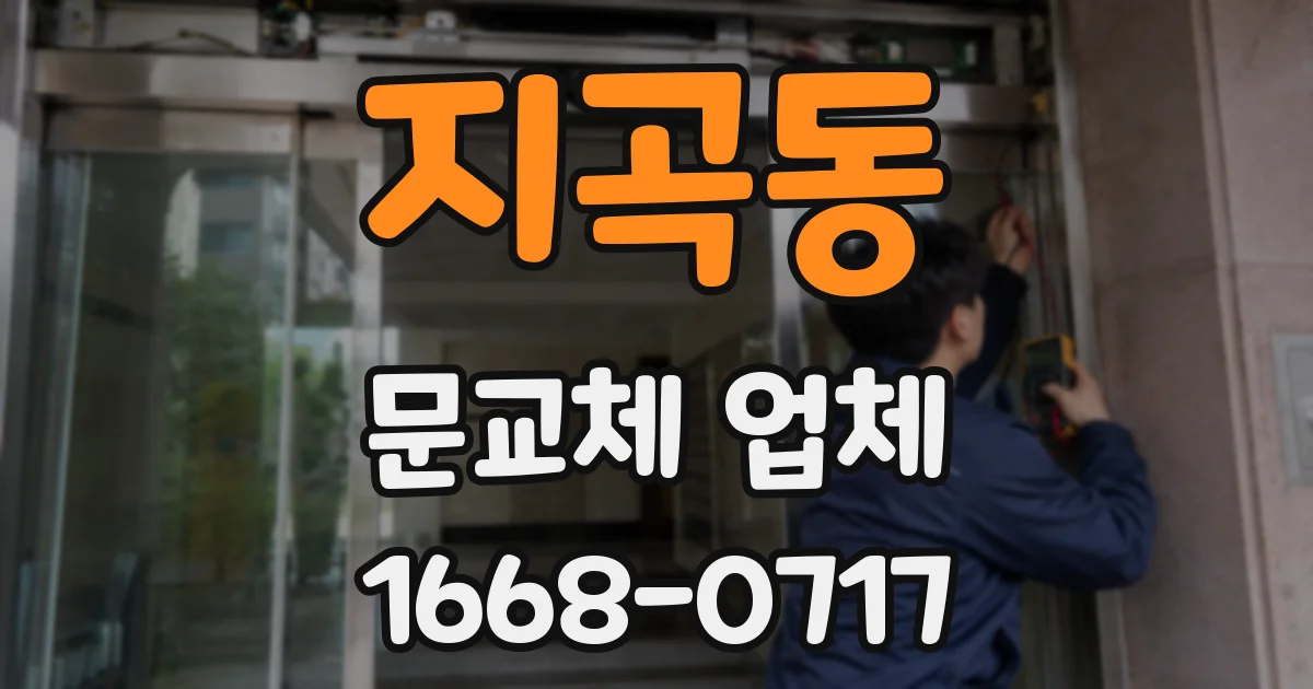 지곡동 문교체 업체