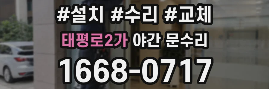 태평로2가 야간 문수리