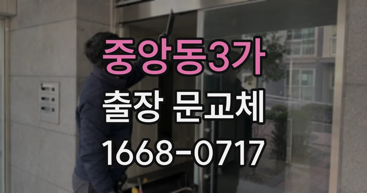 중앙동3가 출장 문교체