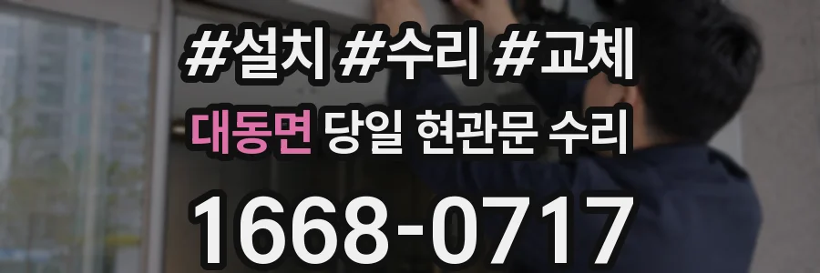 대동면 당일 현관문 수리