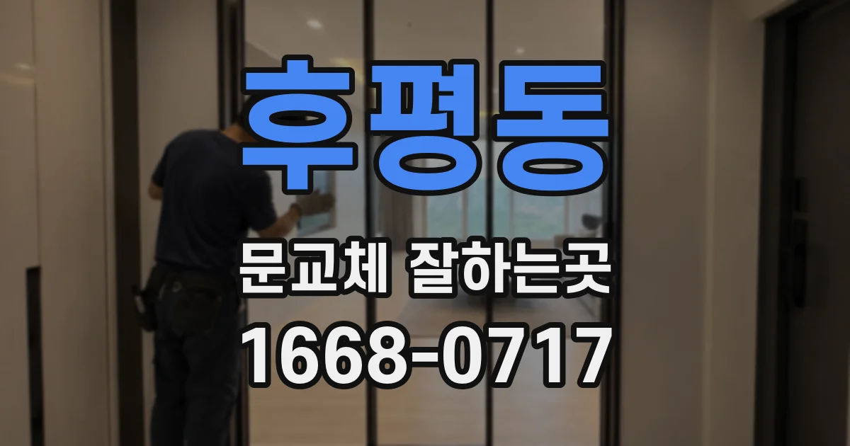 후평동 문교체 잘하는곳