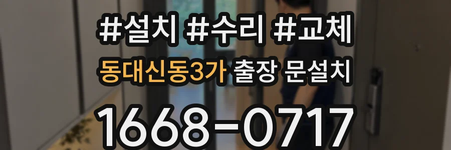 동대신동3가 출장 문설치