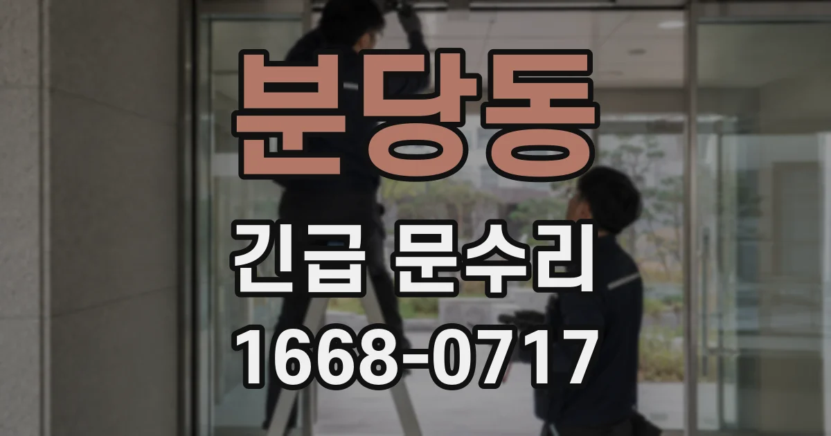 분당동 긴급 문수리