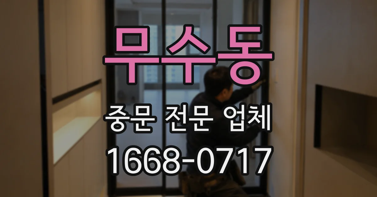 무수동 중문 전문 업체