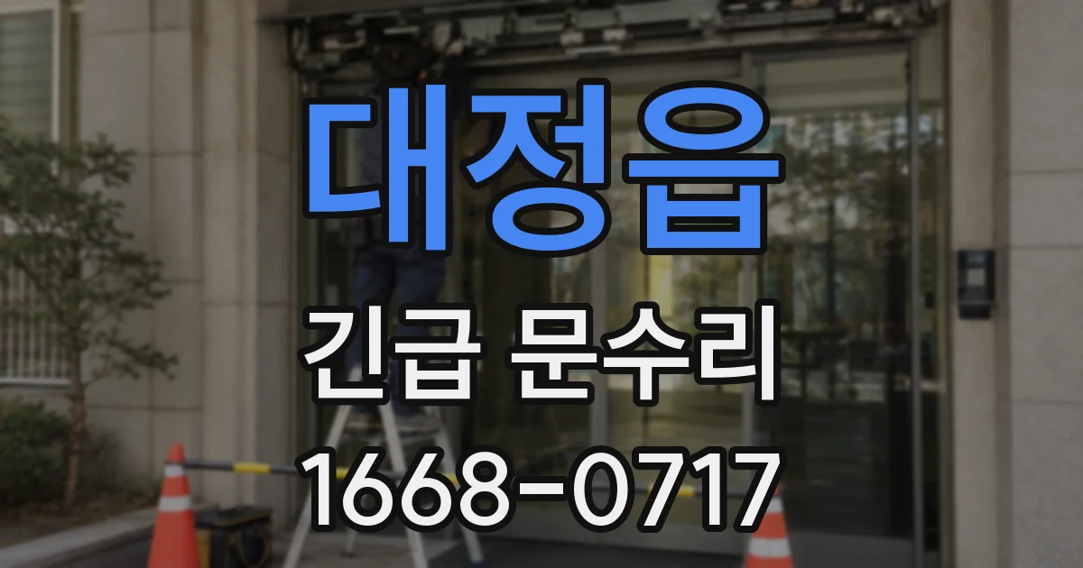 대정읍 긴급 문수리