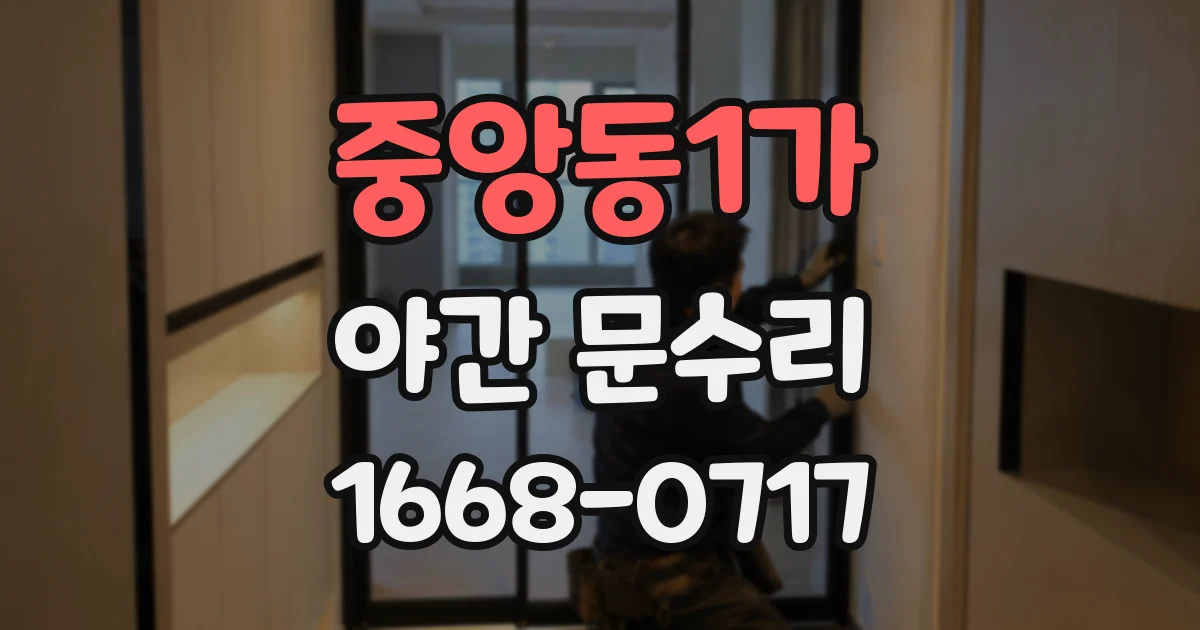 중앙동1가 야간 문수리