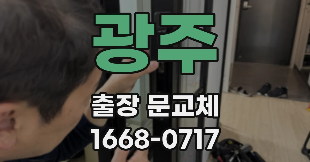 광주 출장 문교체