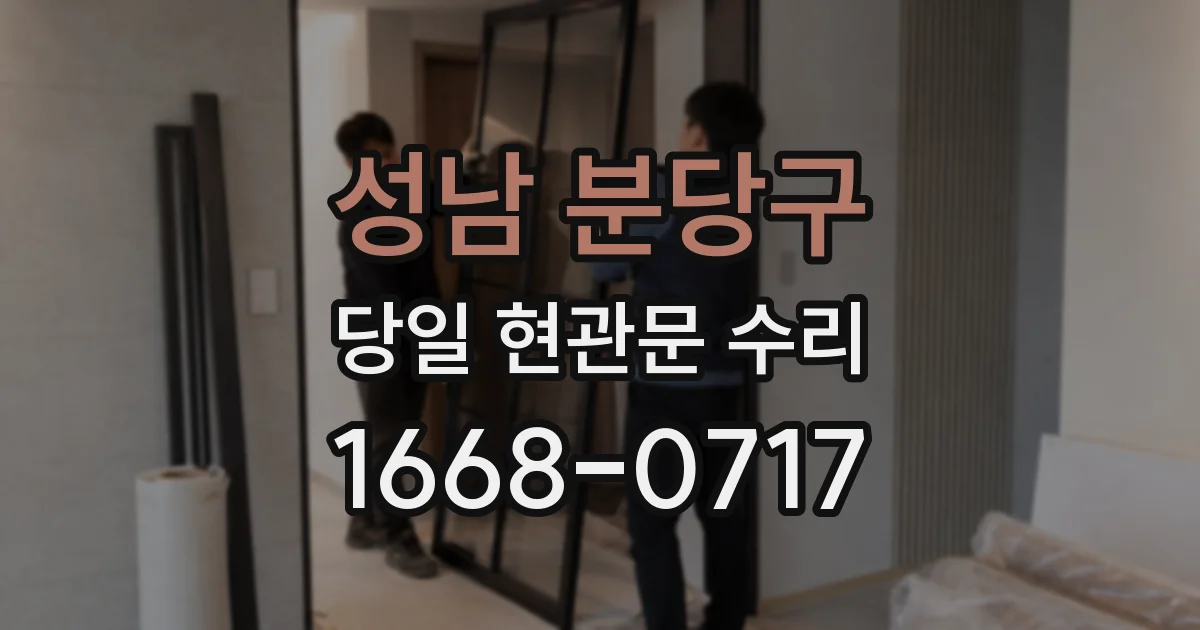 성남 분당구 당일 현관문 수리