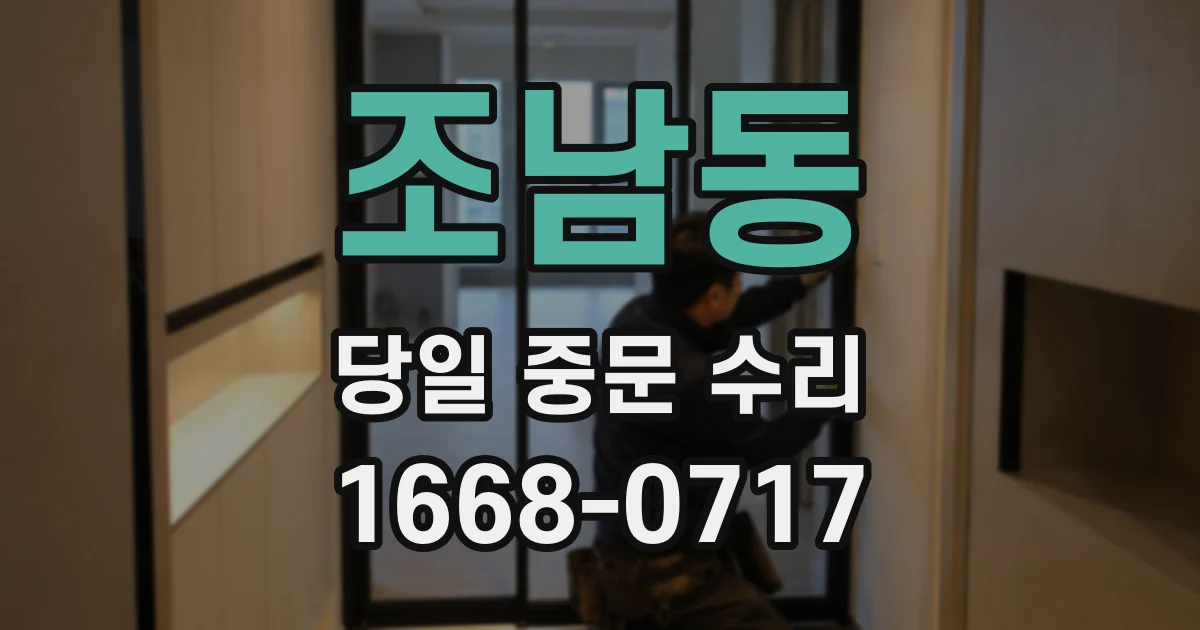 조남동 당일 중문 수리