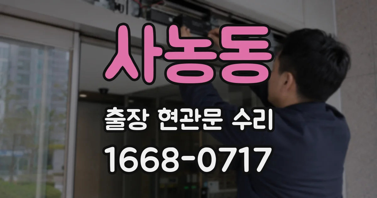 사농동 출장 현관문 수리