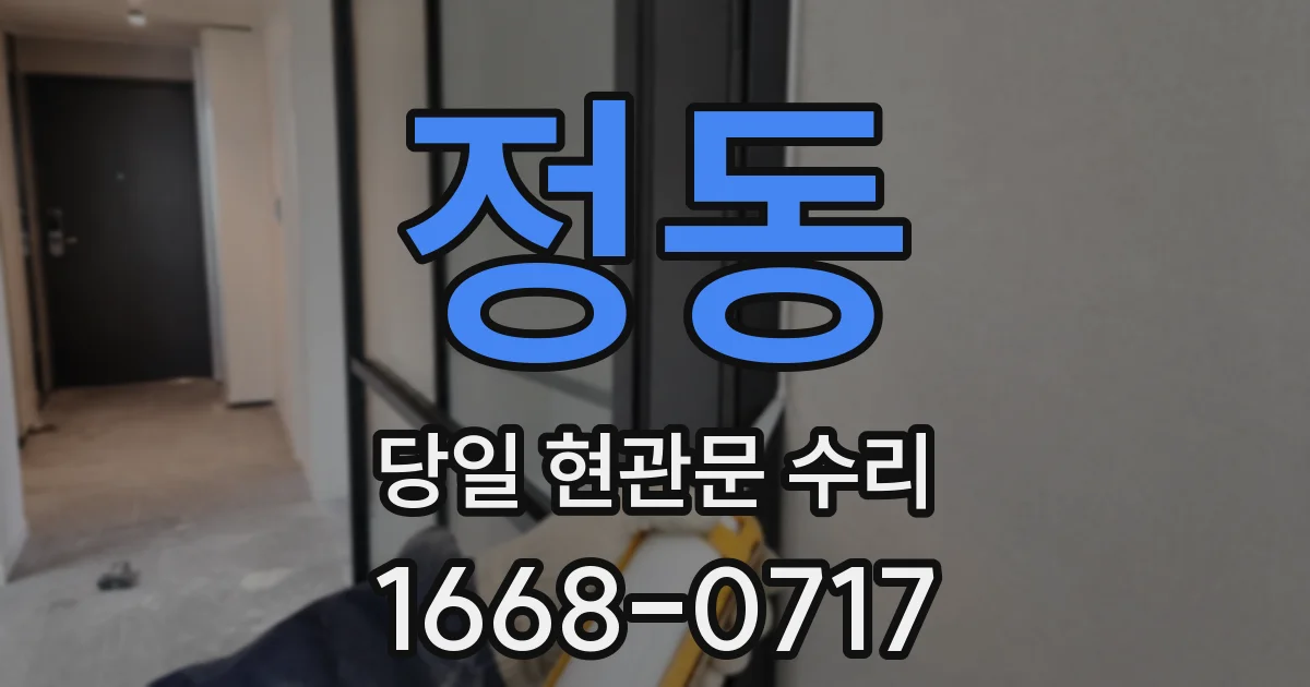 정동 당일 현관문 수리