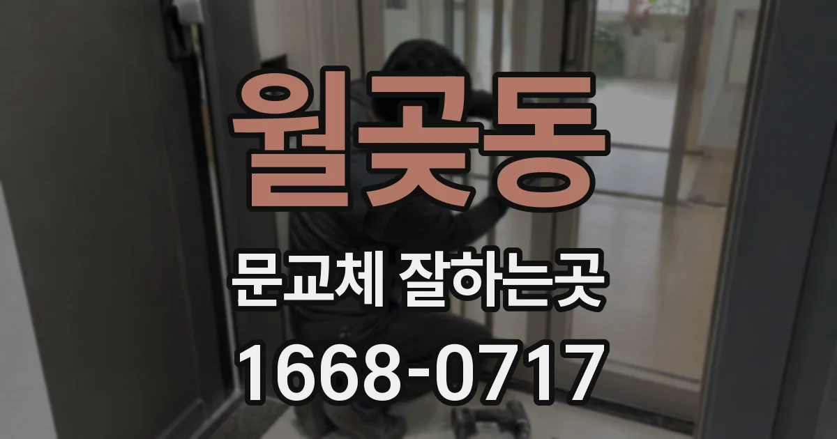 월곶동 문교체 잘하는곳