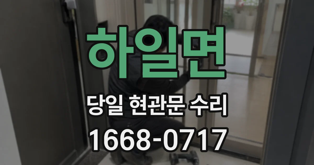 하일면 당일 현관문 수리