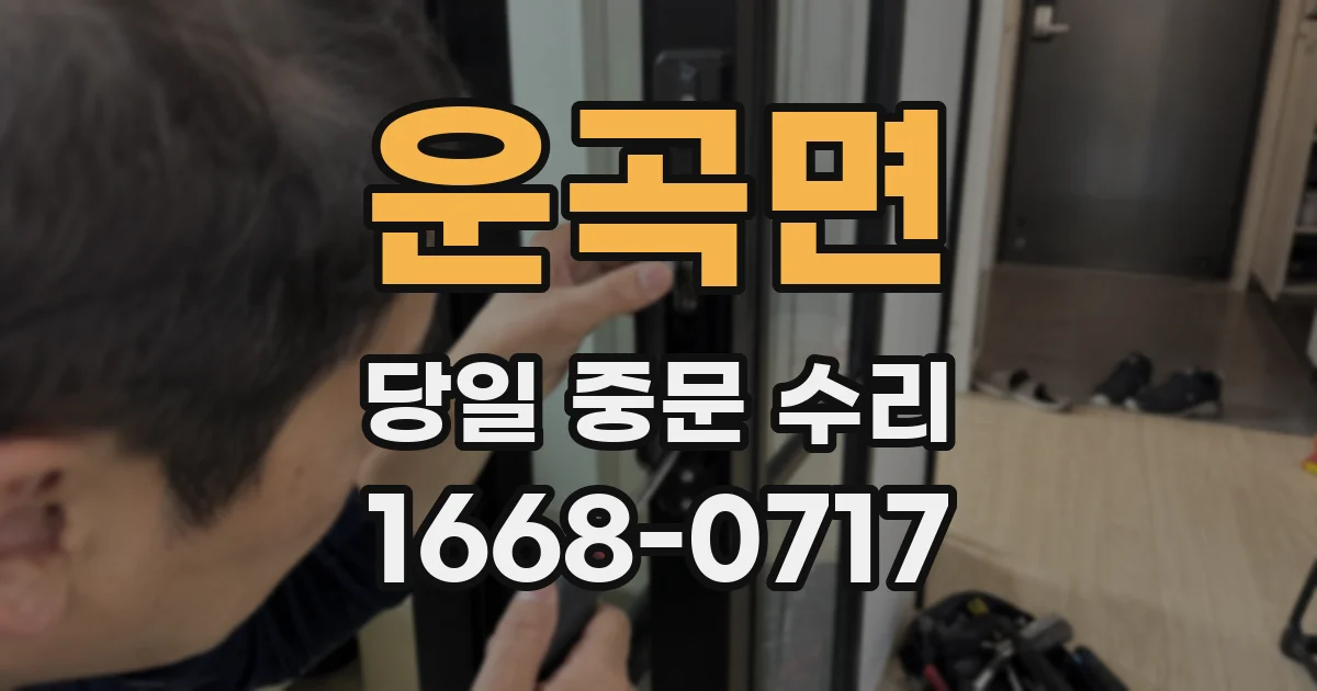운곡면 당일 중문 수리