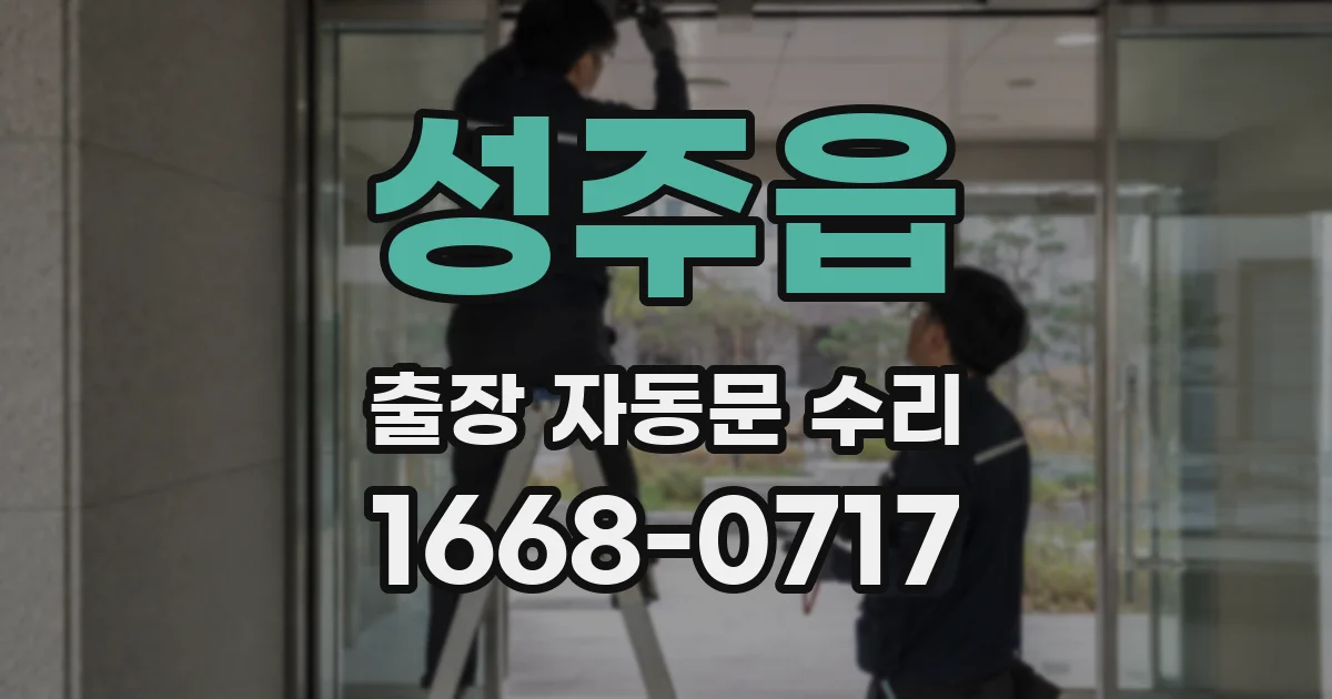 성주읍 출장 자동문 수리