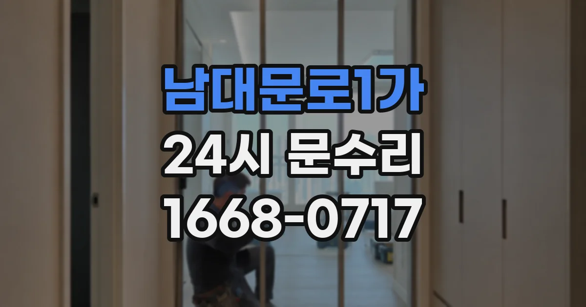 남대문로1가 24시 문수리