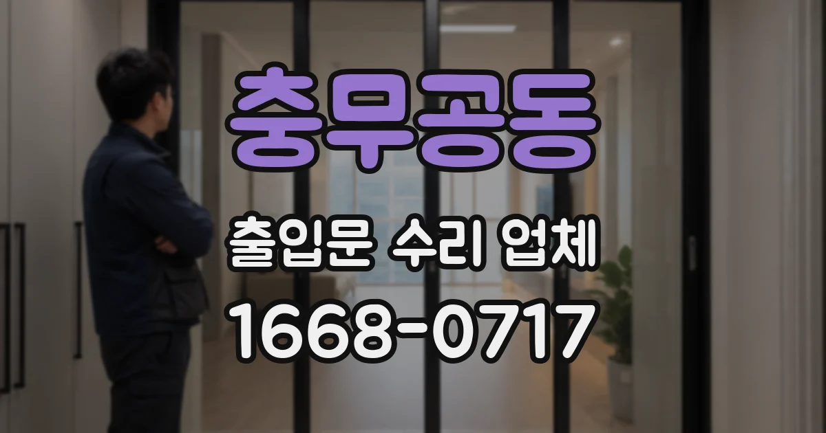 충무공동 출입문 수리 업체