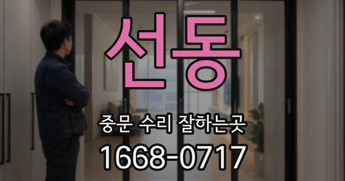 선동 중문 수리 잘하는곳