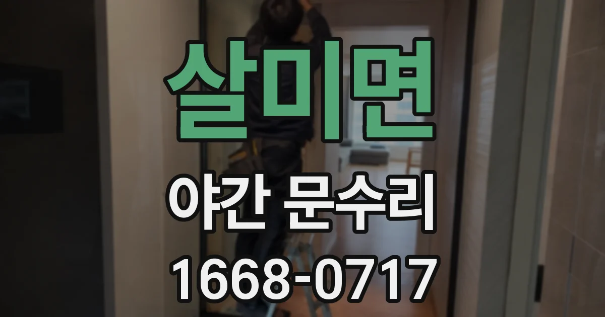 살미면 야간 문수리