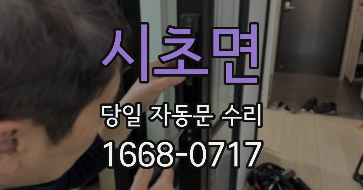 시초면 당일 자동문 수리