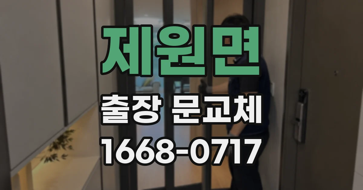 제원면 출장 문교체