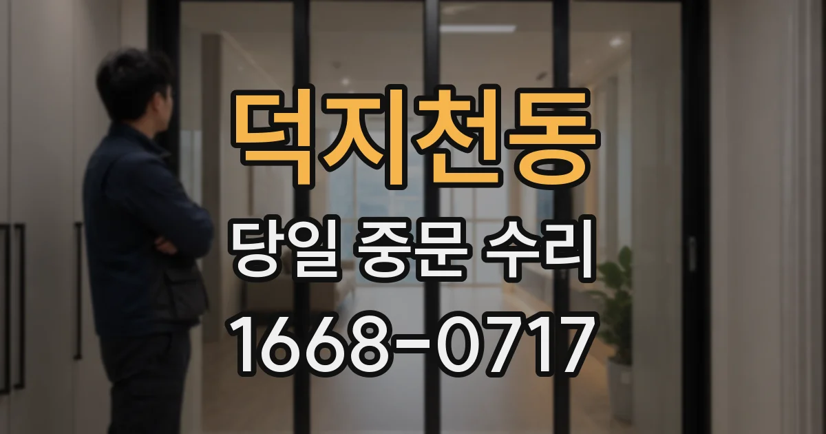 덕지천동 당일 중문 수리
